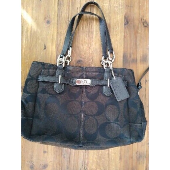 COACH F17806 CHELSEA SIGNATURE JAYDEN BAG SATCHEL TOTE BROWN Soho Designer - Picture 1 of 10